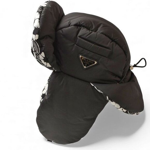Prada Hat Cap Bucket Hat 1 Hc164 Filled Ear Cabas With Triangle Logo main image 7